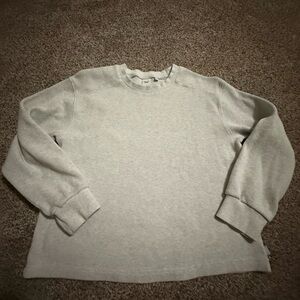 Aritzia TNA Gray Waffle Sweatshirt Medium crewneck sweater